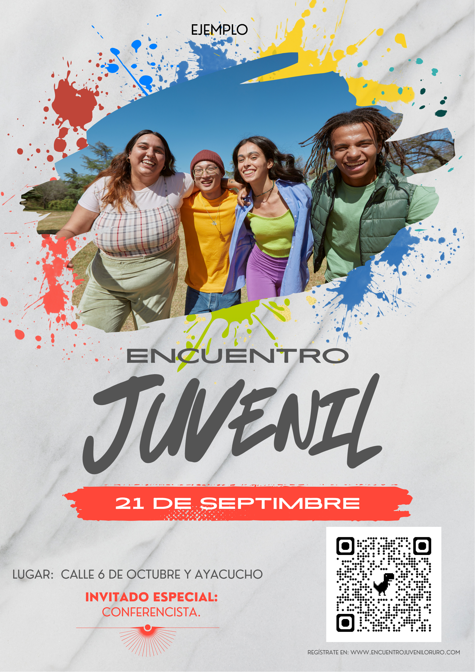 Afiche Oficial del Encuentro Departamental Juvenil 2026 - Oruro, Bolivia